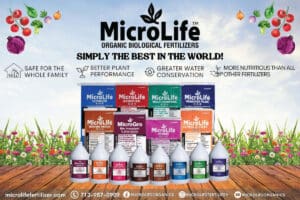 Photo shows a MicroLife poster with products pictured.